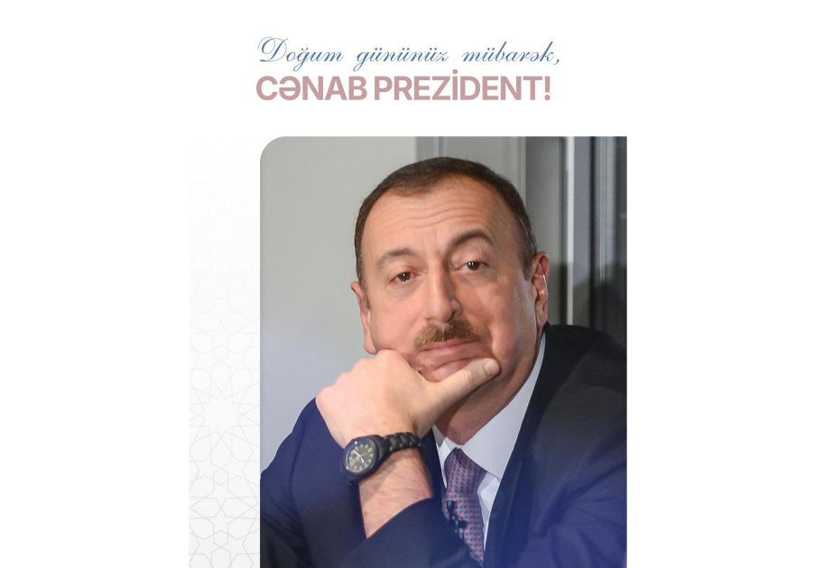 Birinci vitse-prezident Mehriban Əliyeva Prezident İlham Əliyevin doğum günü ilə bağlı paylaşım edib